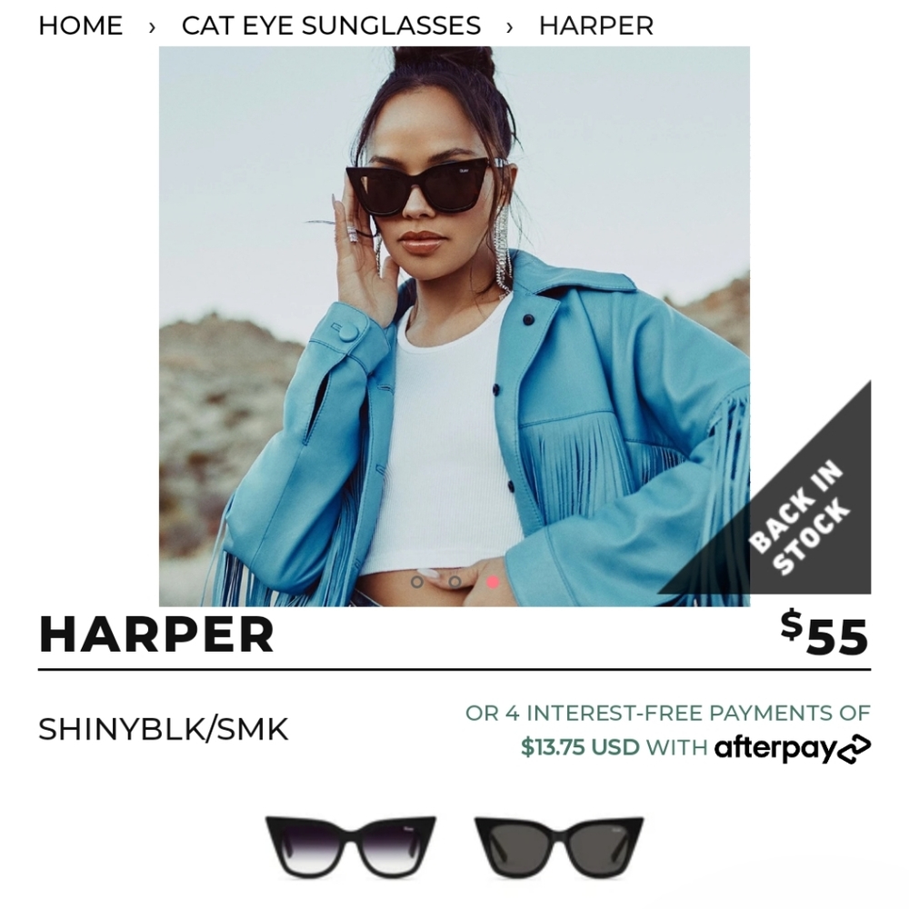 SOLD Quay Australia Harper sunglasses